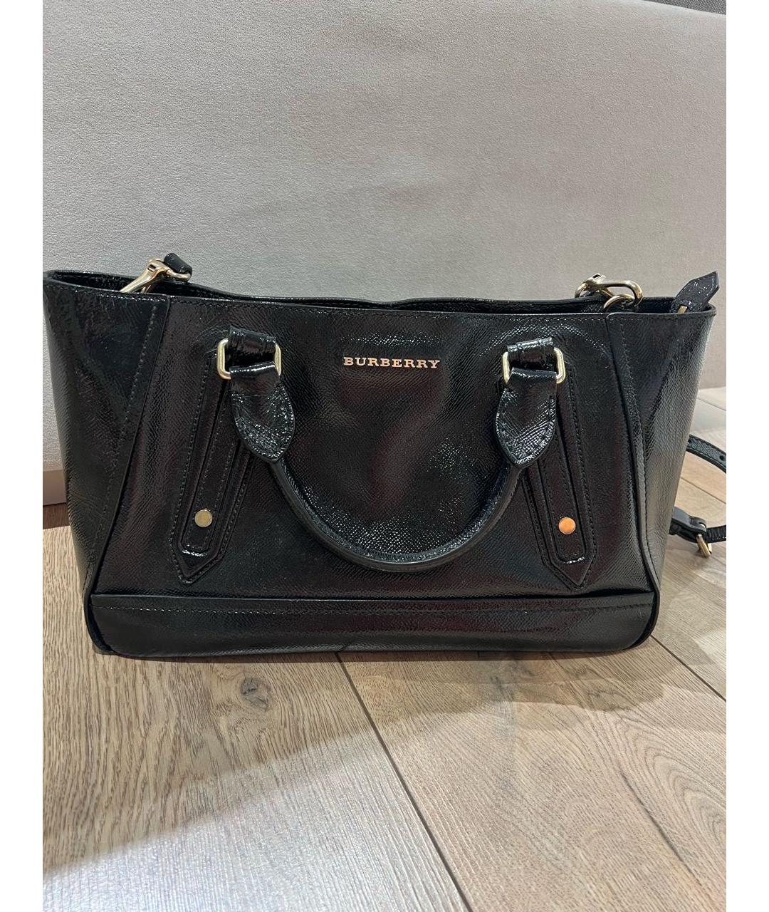 BURBERRY Черная кожаная сумка через плечо, фото 7