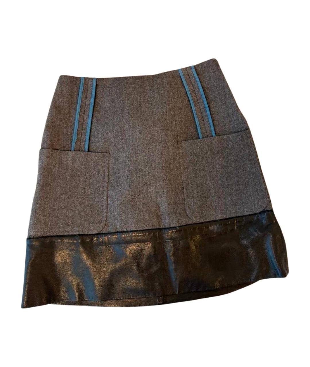 FENDI Коричневая юбка миди, фото 1