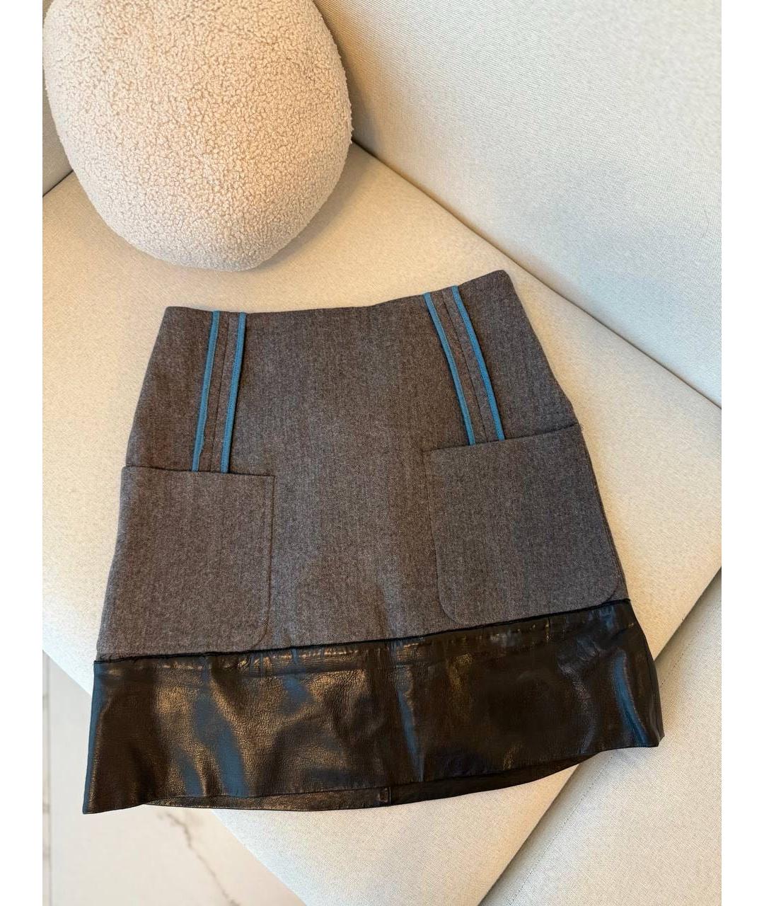 FENDI Коричневая юбка миди, фото 6
