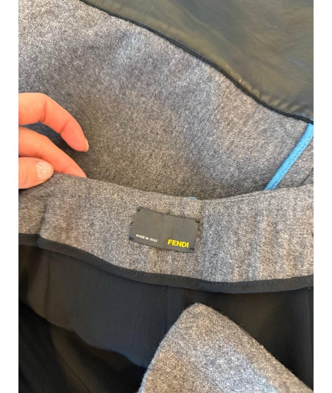 FENDI Коричневая юбка миди, фото 3