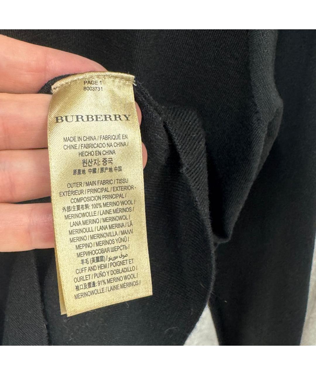 BURBERRY Черный шерстяной джемпер / свитер, фото 5