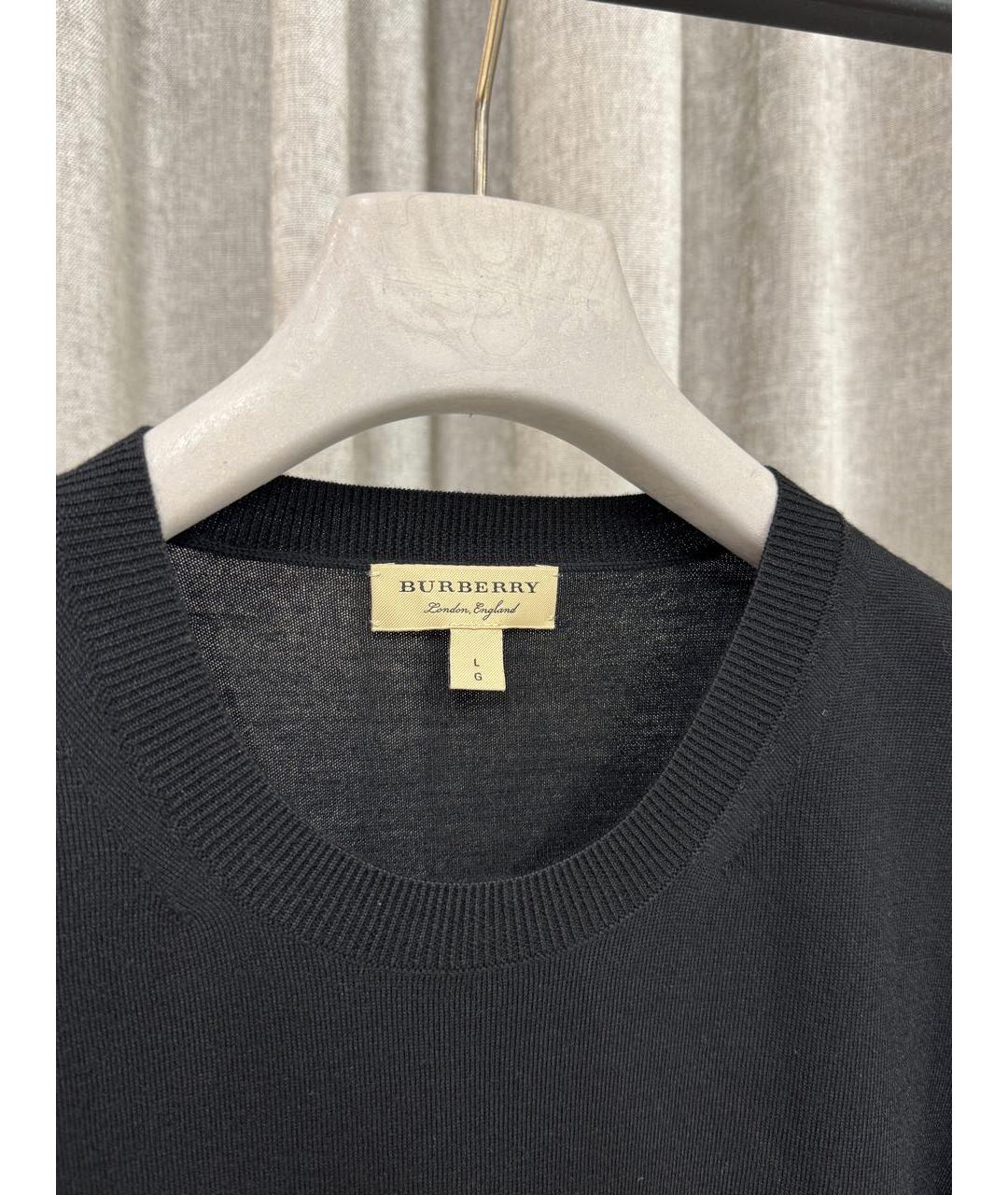 BURBERRY Черный шерстяной джемпер / свитер, фото 3