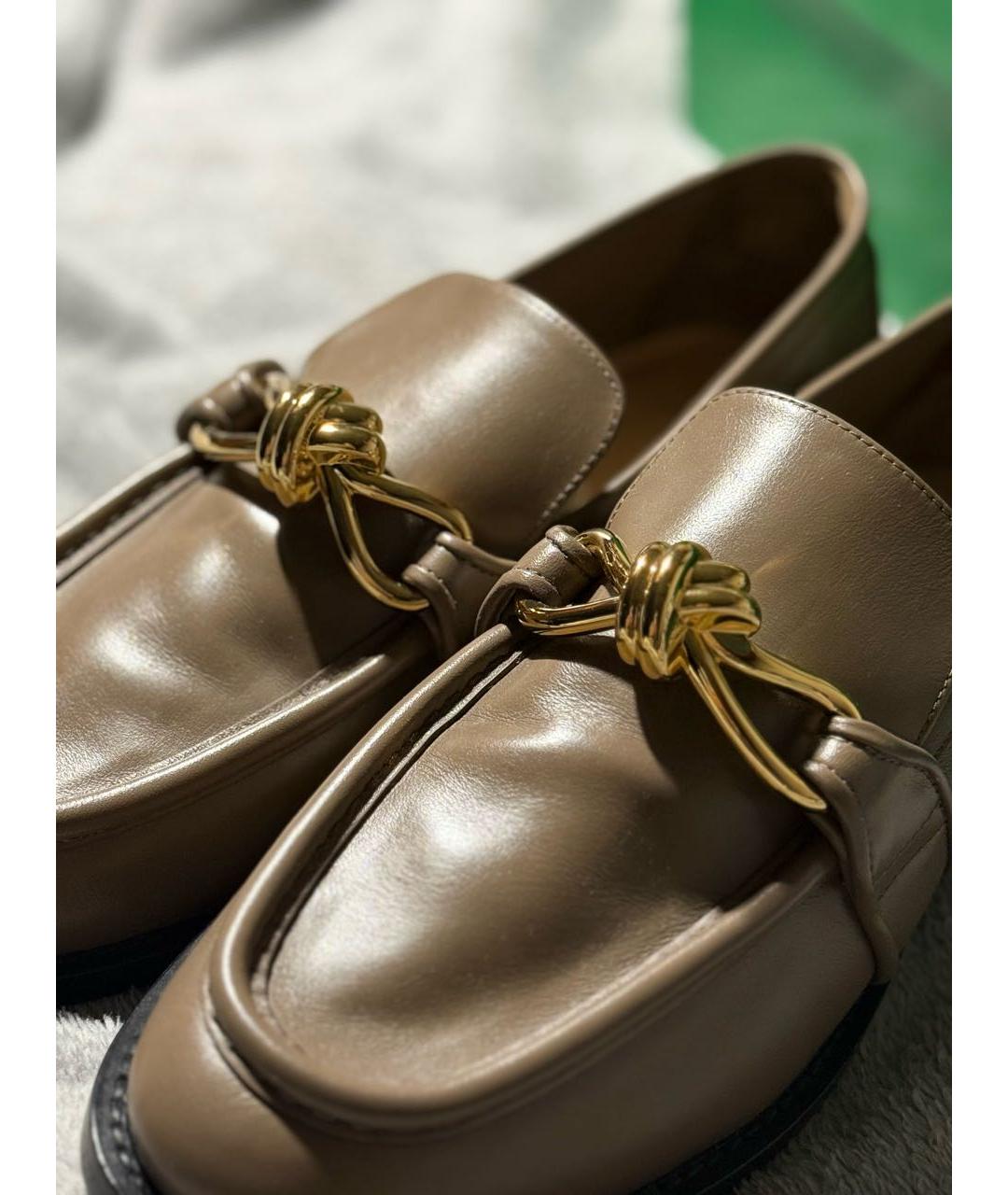 BOTTEGA VENETA Коричневые кожаные лоферы, фото 5