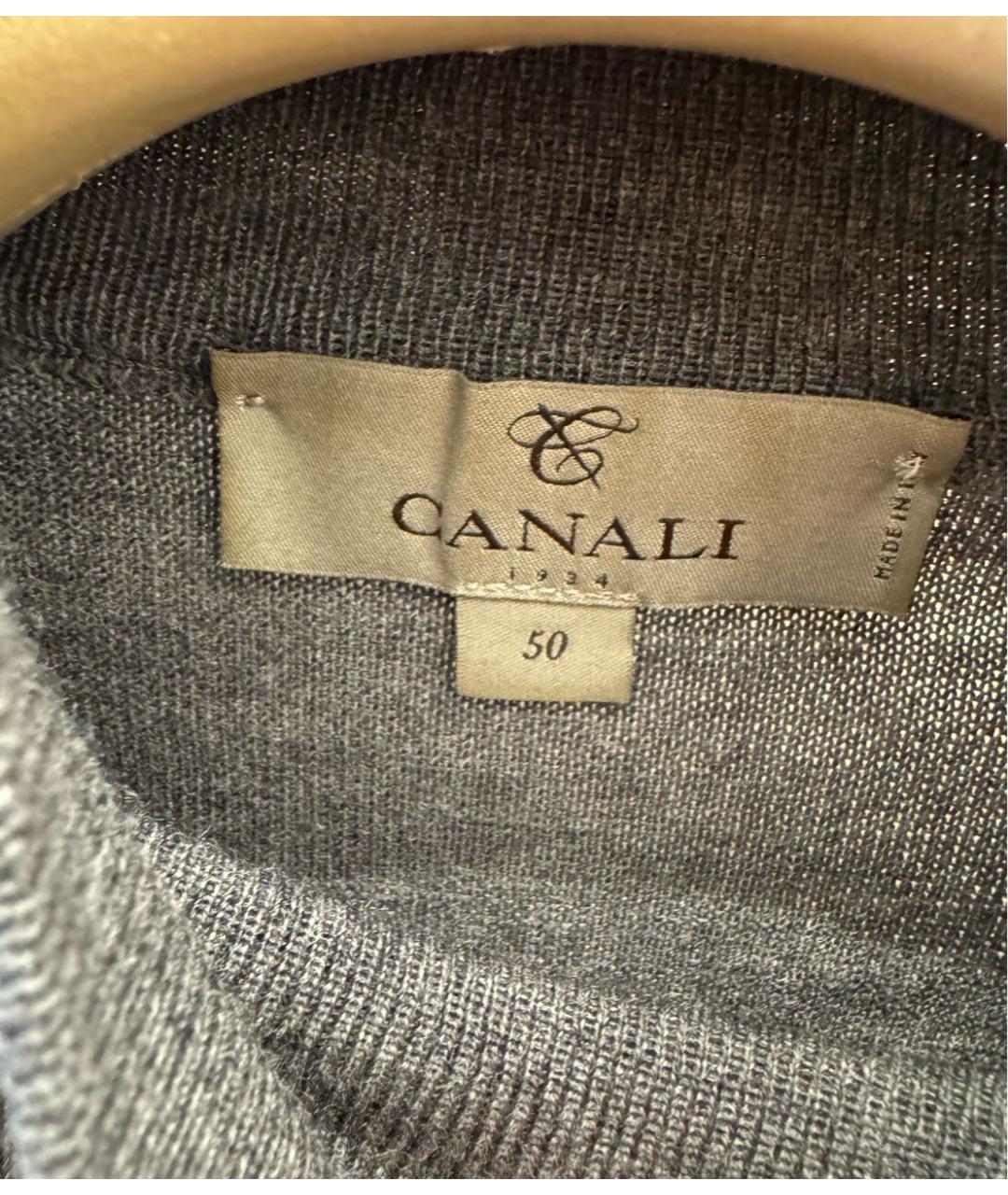 CANALI Серая шерстяная водолазка, фото 4