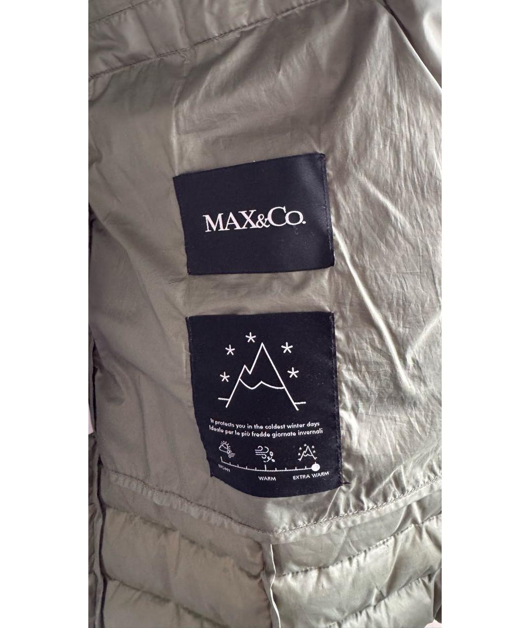 MAX MARA Зеленый пуховик, фото 4