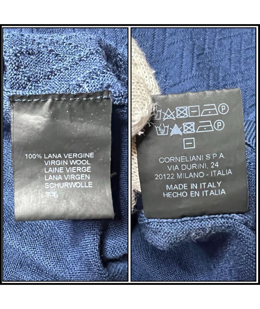 CORNELIANI Темно-синий шерстяной джемпер / свитер, фото 8