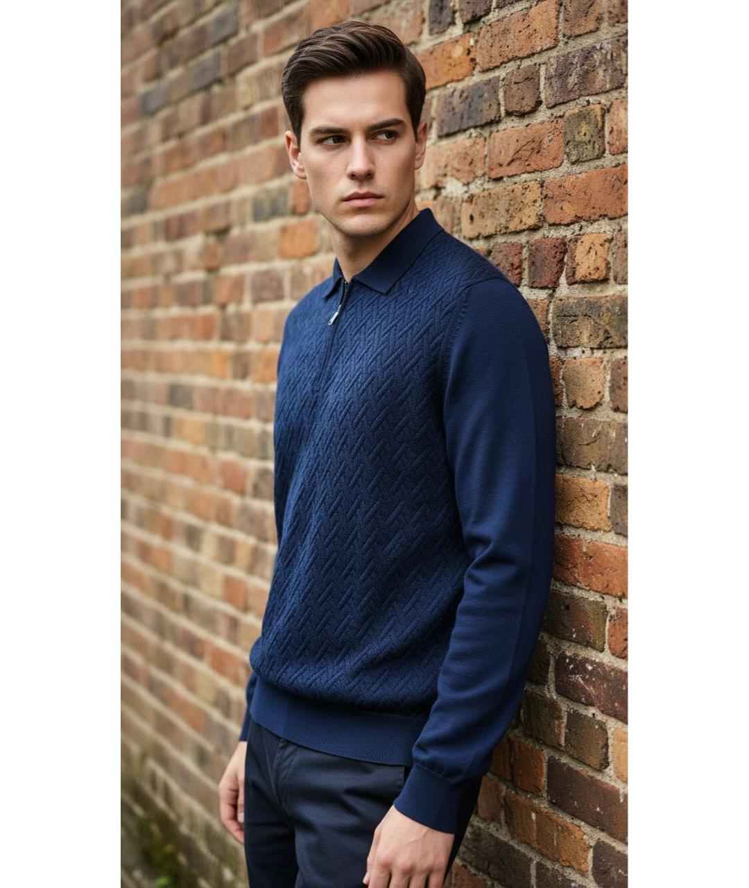 CORNELIANI Темно-синий шерстяной джемпер / свитер, фото 3