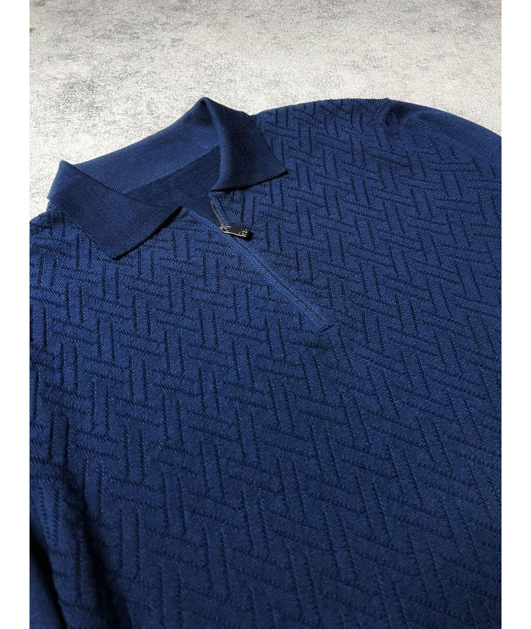 CORNELIANI Темно-синий шерстяной джемпер / свитер, фото 6