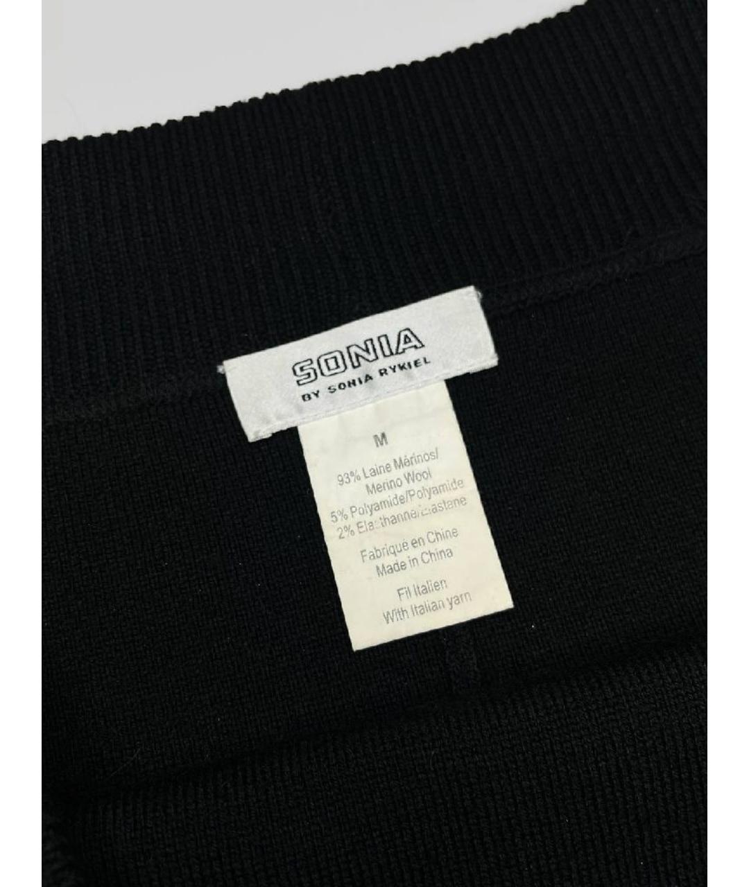 SONIA RYKIEL Черная шерстяная юбка мини, фото 4