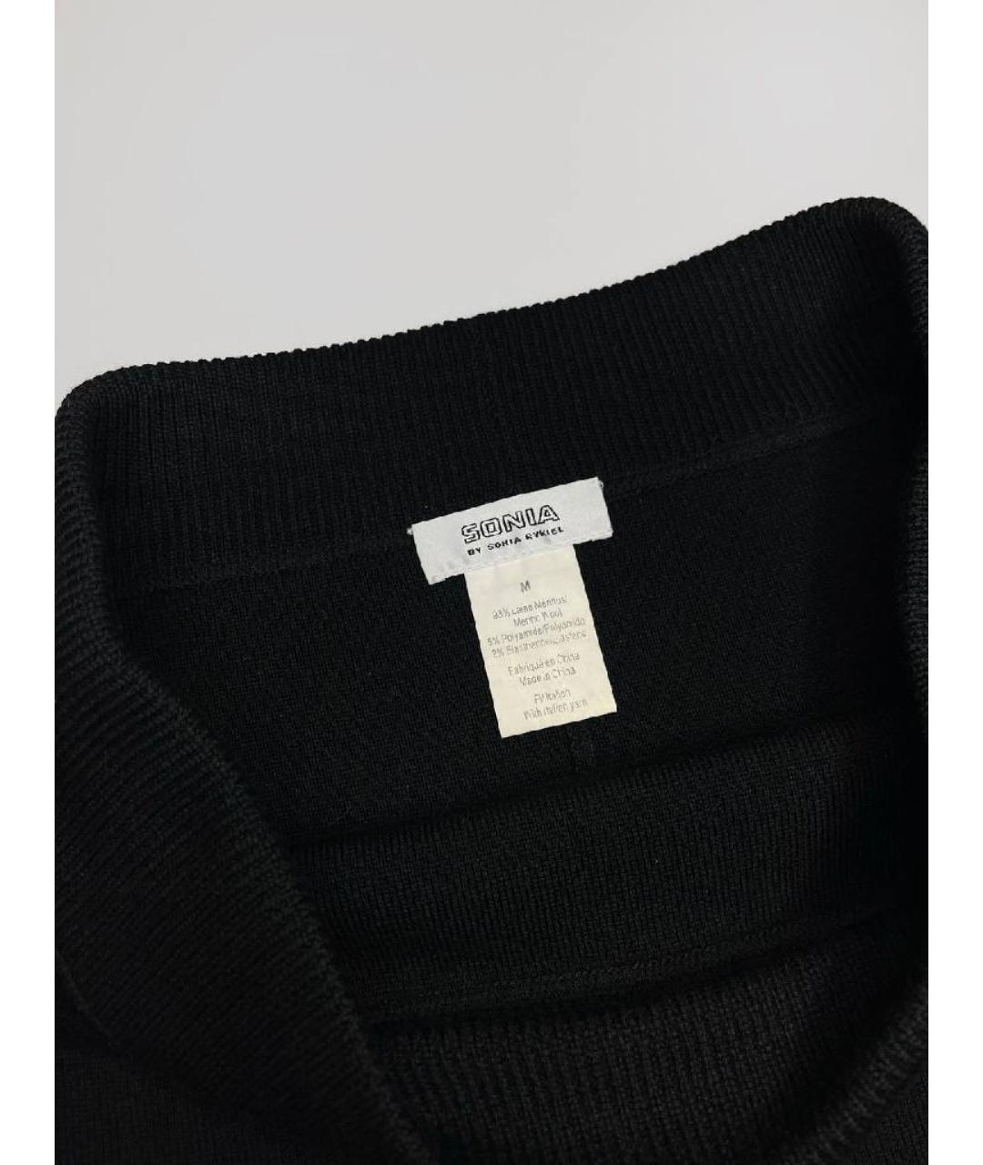 SONIA RYKIEL Черная шерстяная юбка мини, фото 3