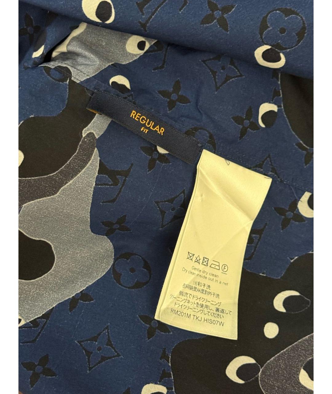 LOUIS VUITTON Темно-синяя хлопковая кэжуал рубашка, фото 6
