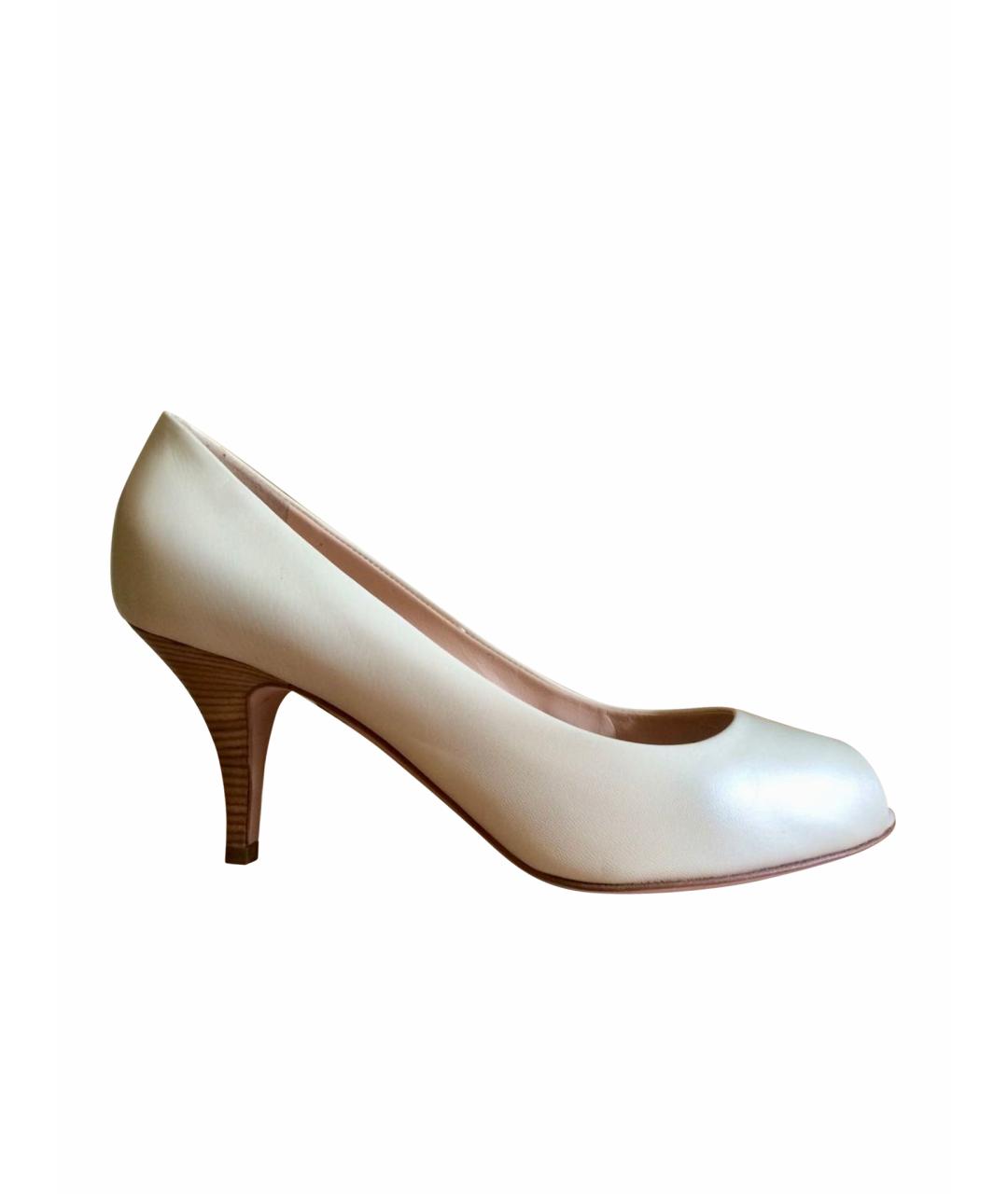 GIUSEPPE ZANOTTI DESIGN Бежевые кожаные туфли, фото 1