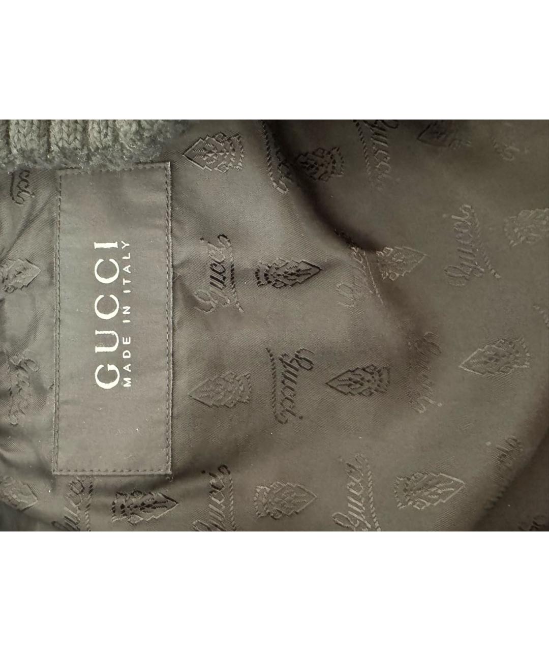 GUCCI Черная кожаная куртка, фото 3