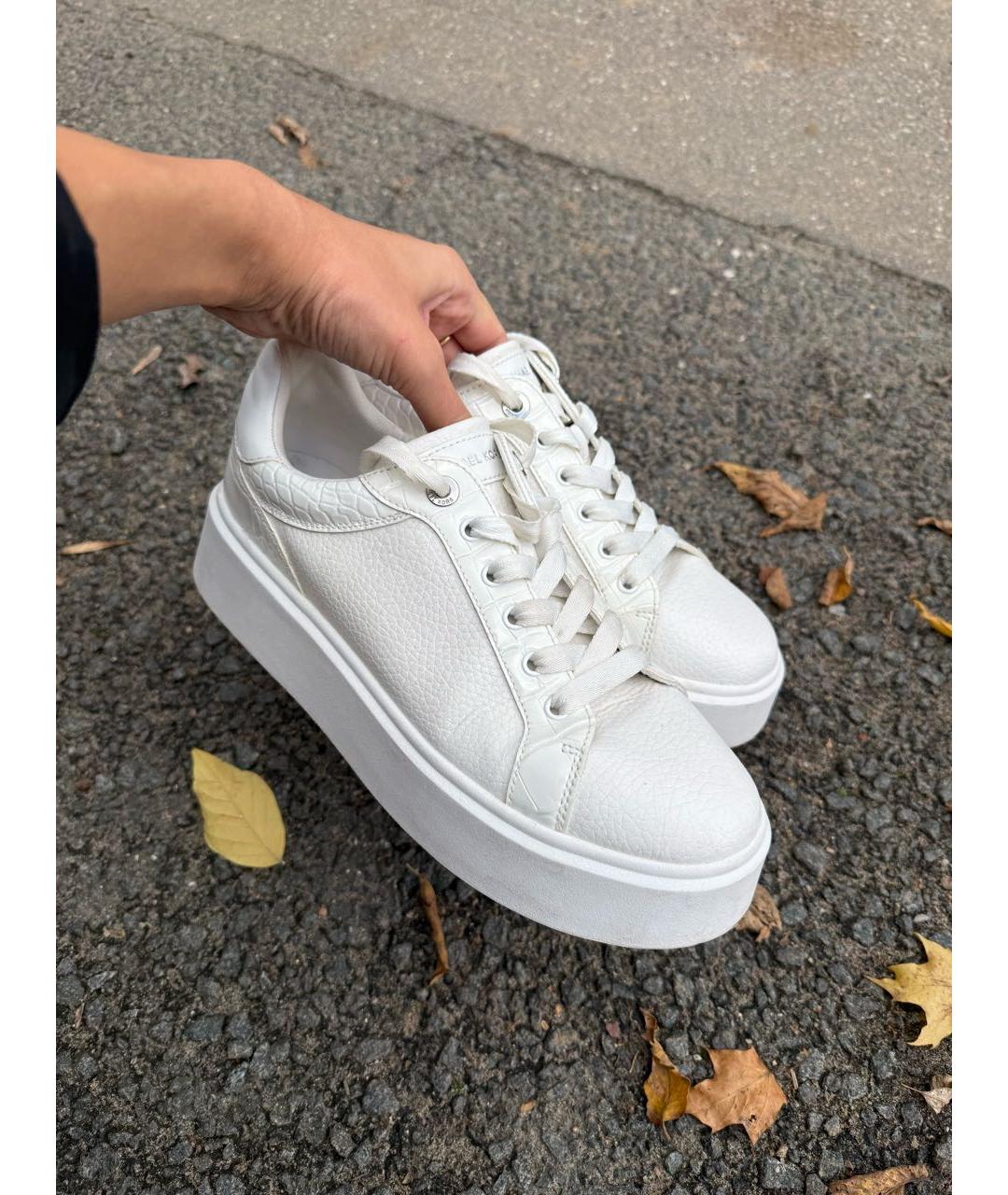 MICHAEL KORS Белые кожаные кеды, фото 7