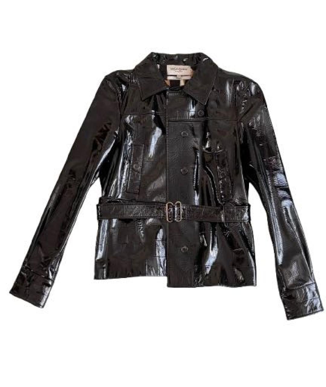 SAINT LAURENT Черная кожаная куртка, фото 1