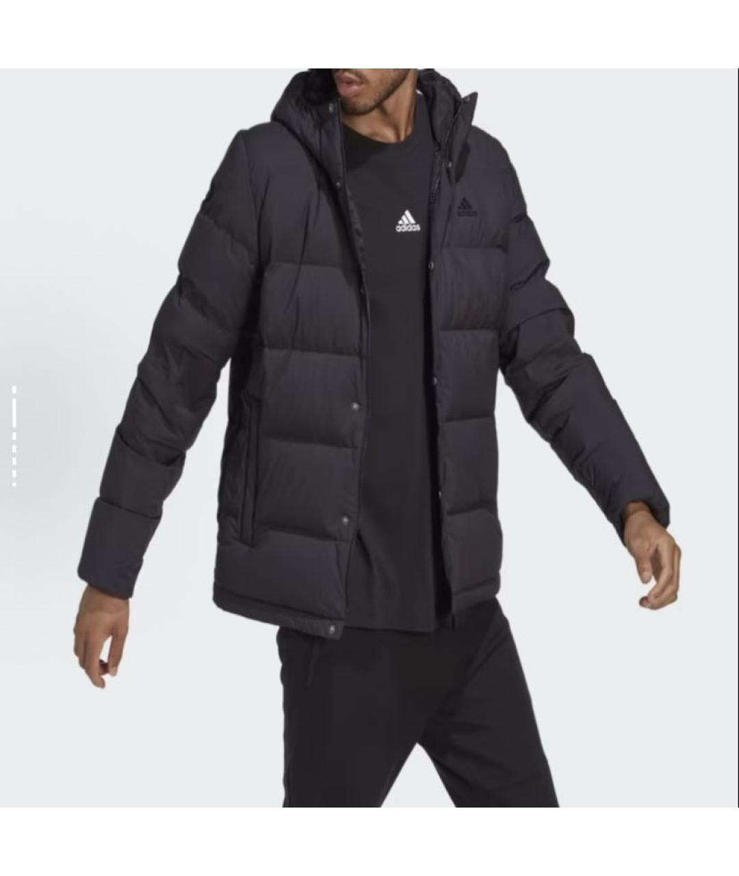 ADIDAS Черный полиэстеровый пуховик, фото 3