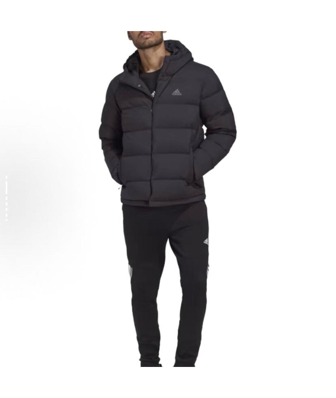 ADIDAS Черный полиэстеровый пуховик, фото 4