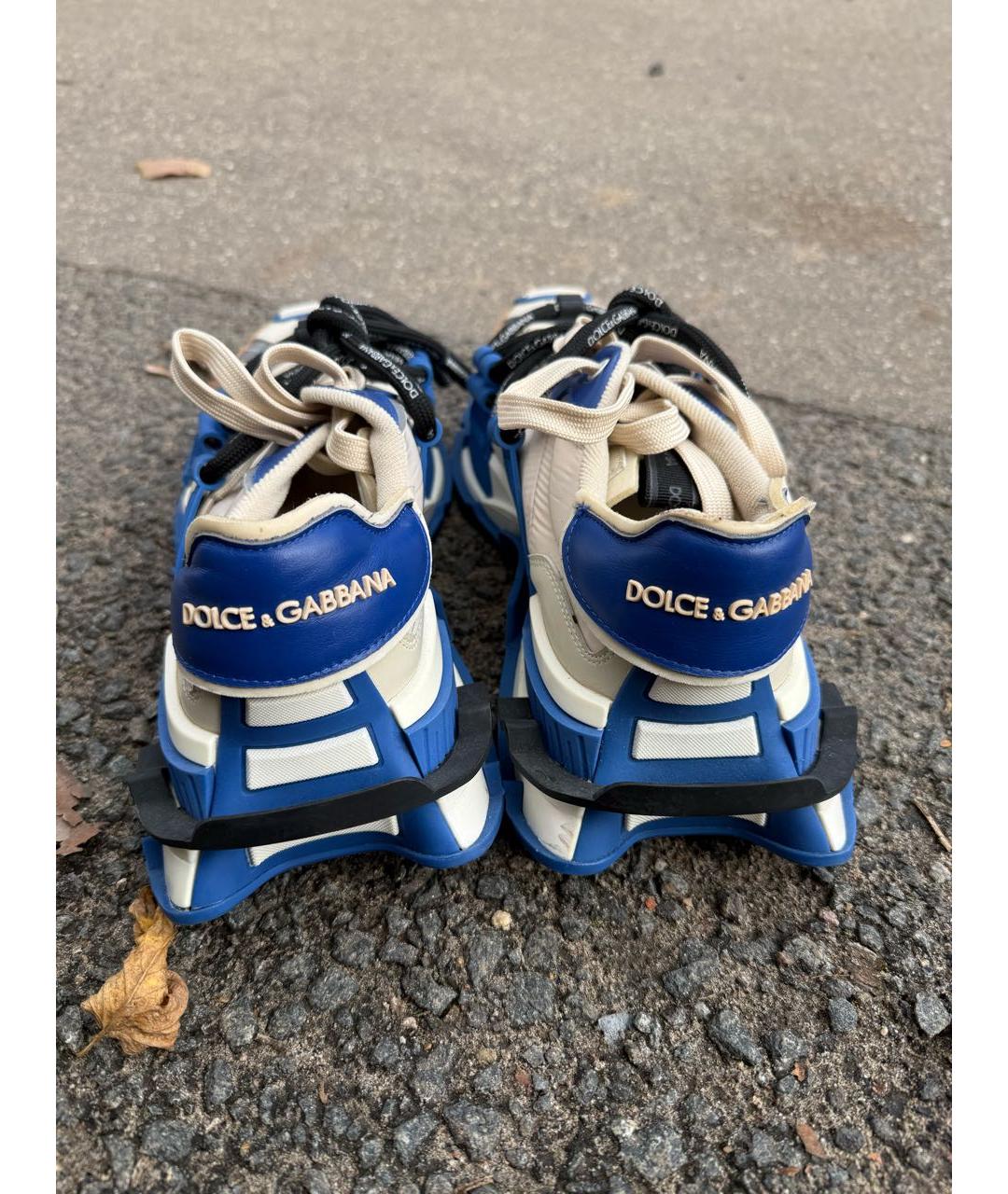 DOLCE&GABBANA Белые замшевые высокие кроссовки / кеды, фото 4