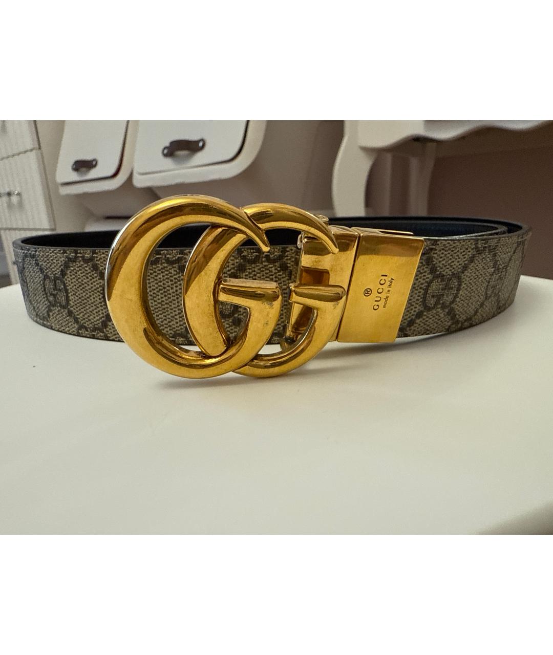 GUCCI Бежевый ремень, фото 4