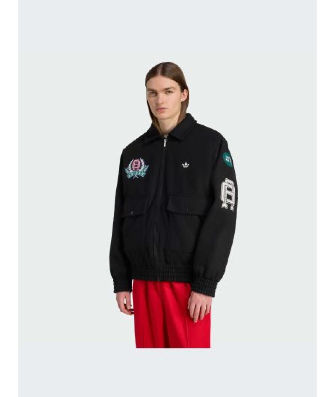 ADIDAS Черная полиэстеровая куртка, фото 2