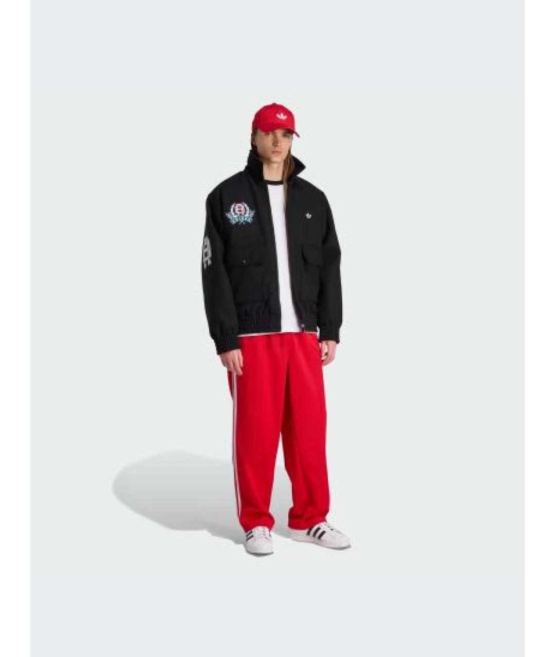 ADIDAS Черная полиэстеровая куртка, фото 4