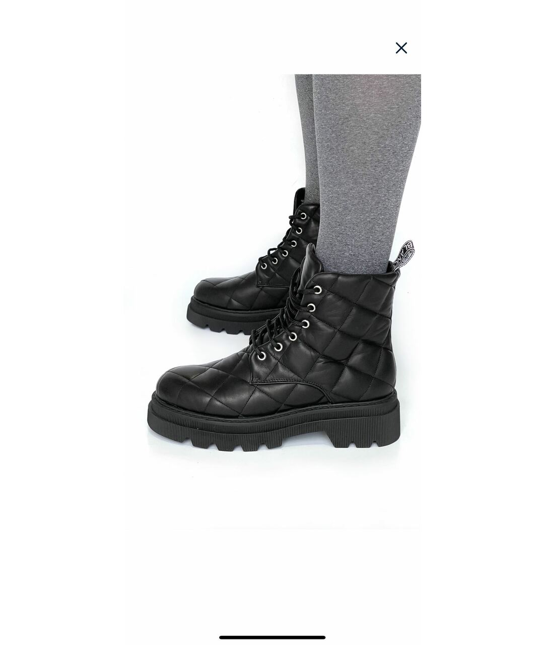 VOILE BLANCHE Черные кожаные ботинки, фото 2