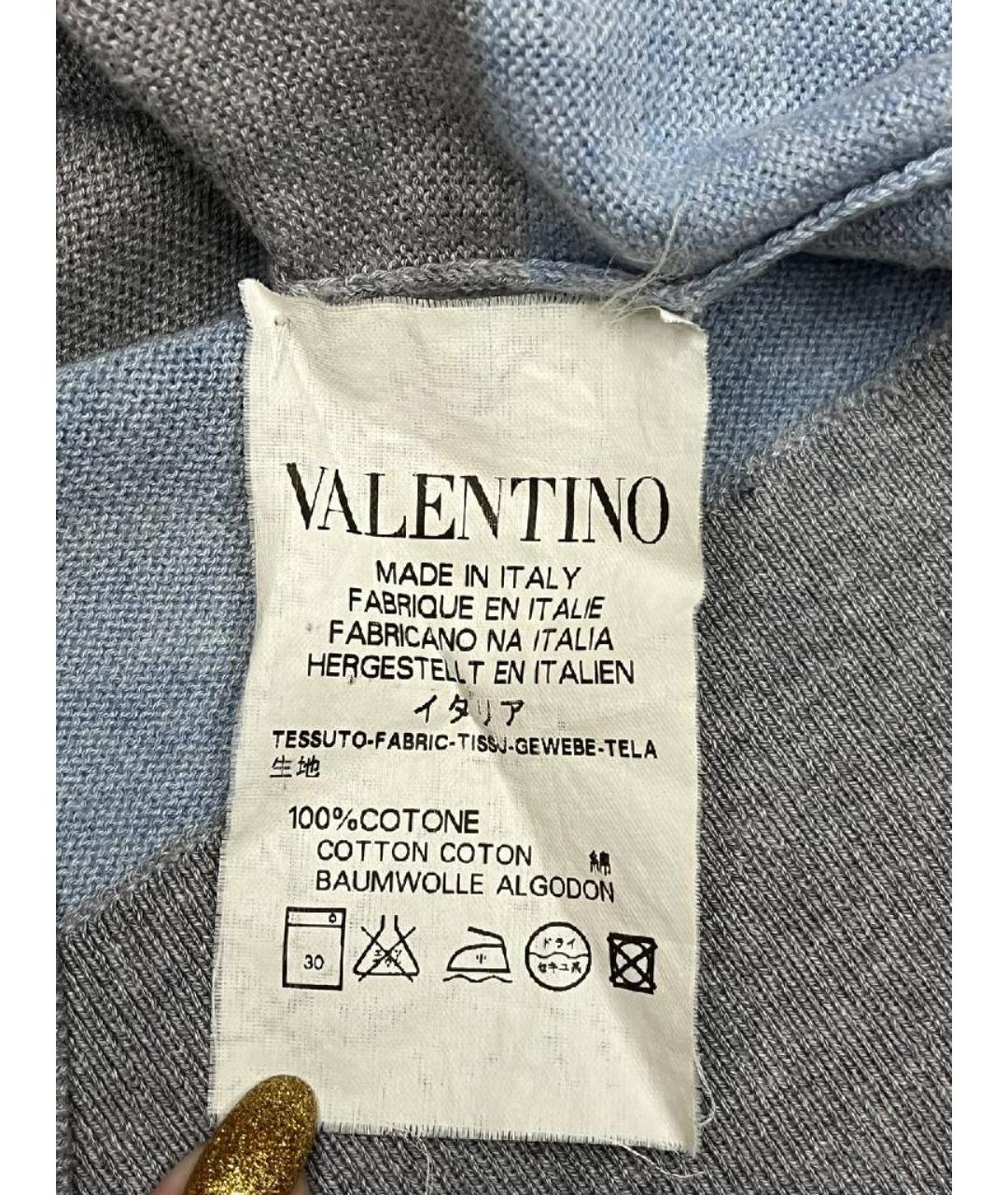 RED VALENTINO Серая хлопковая майка, фото 4