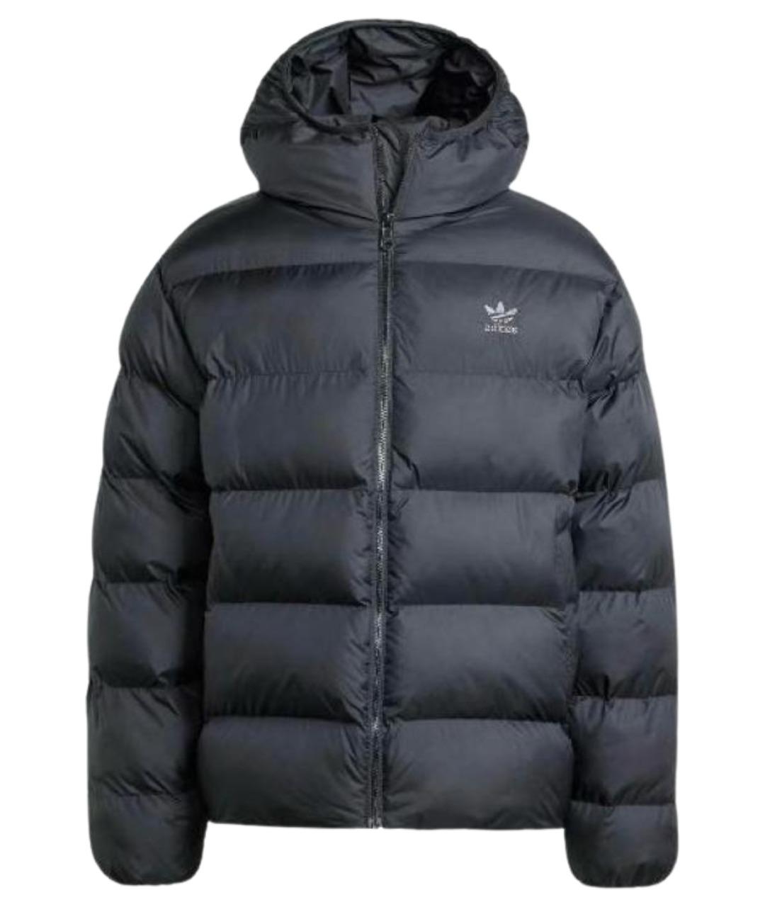 ADIDAS Черный полиэстеровый пуховик, фото 1