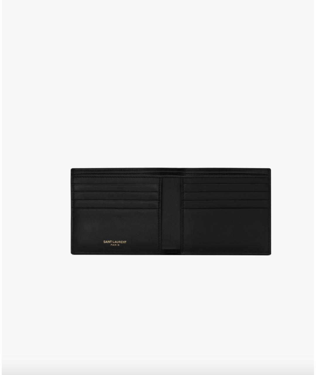 SAINT LAURENT Черный кошелек из экзотической кожи, фото 3