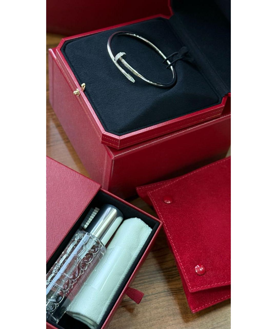 CARTIER Серебрянный браслет из белого золота, фото 3