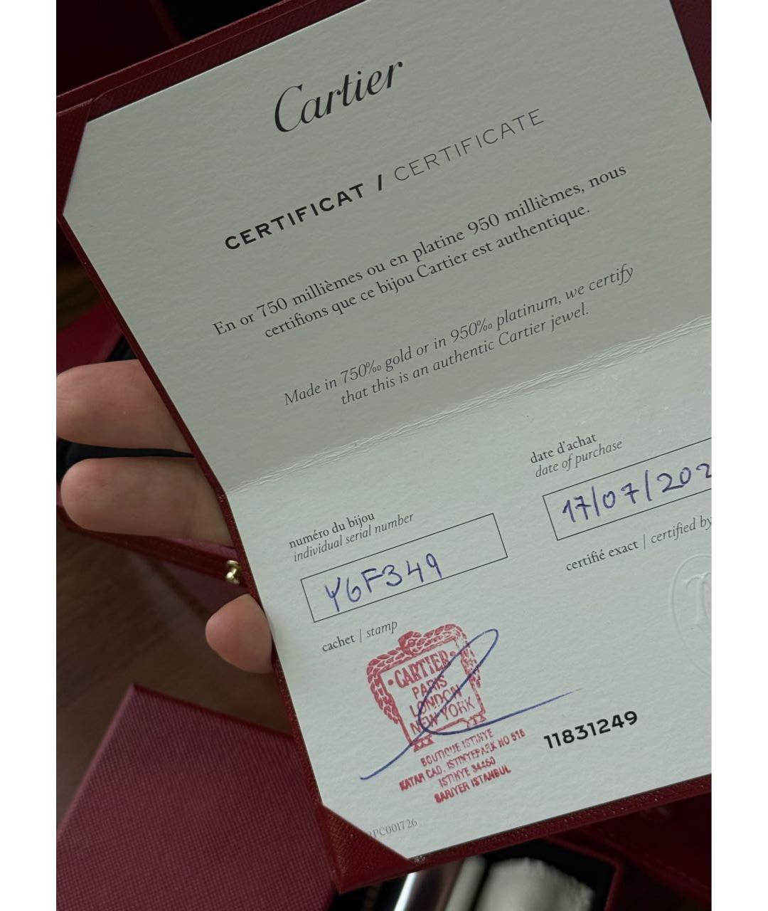 CARTIER Серебрянный браслет из белого золота, фото 6