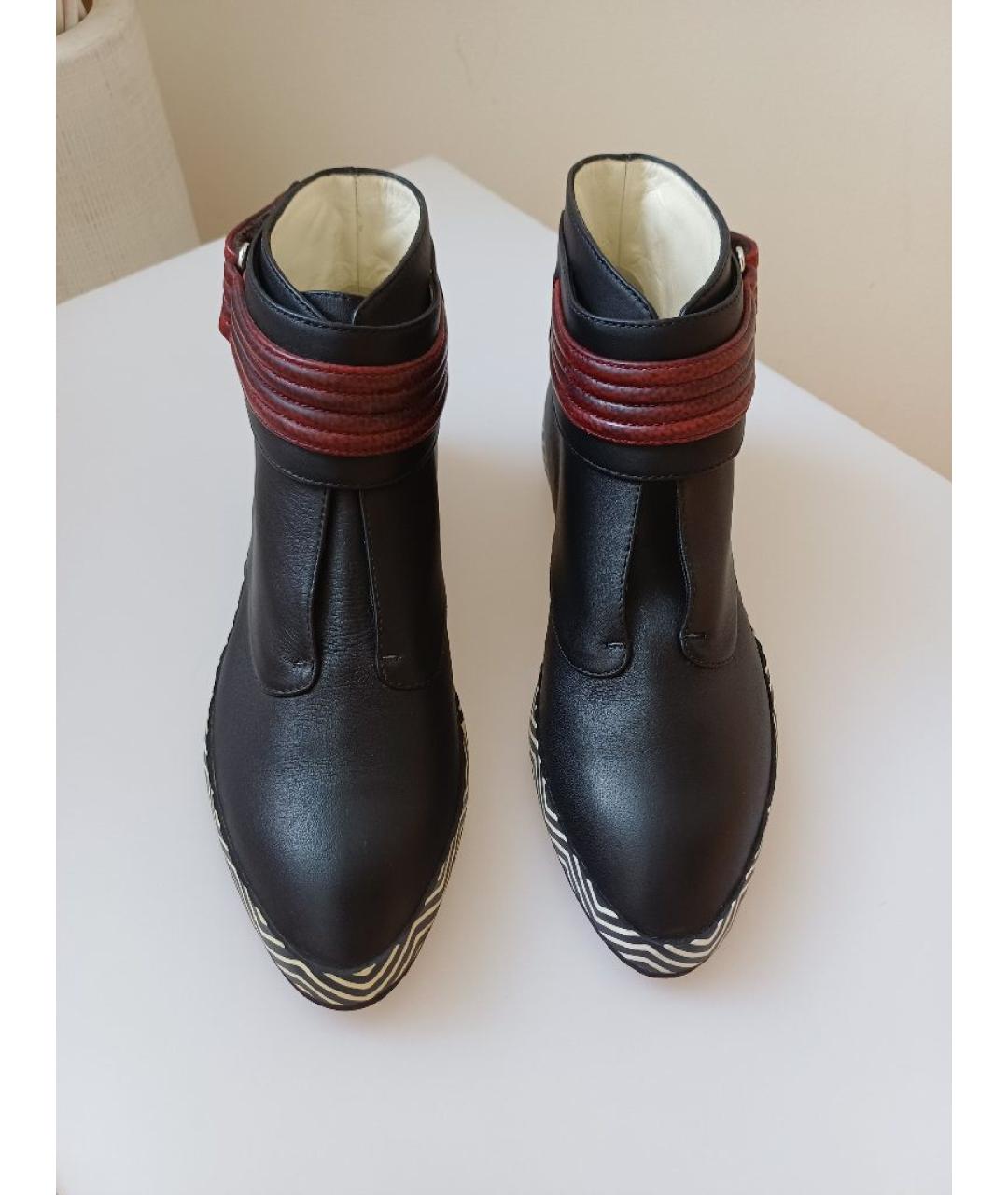 POLLINI Черные кожаные ботинки, фото 6