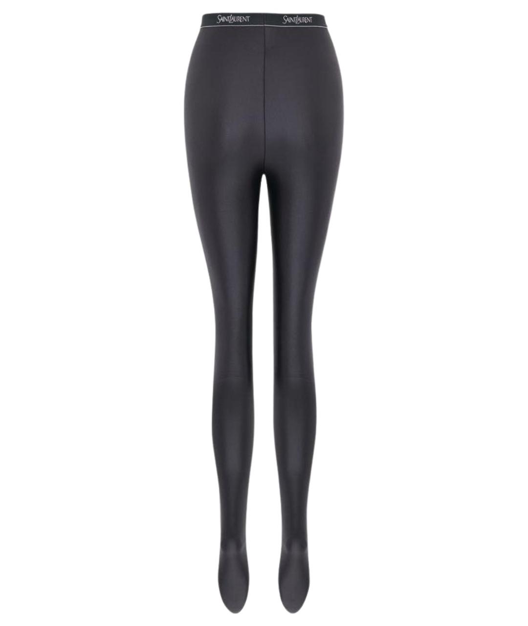 SAINT LAURENT Черные полиамидовые леггинсы и велосипедки, фото 1