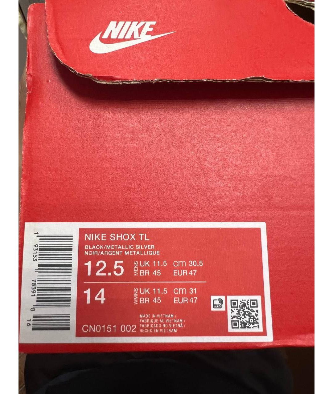 NIKE Черные текстильные высокие кроссовки / кеды, фото 6