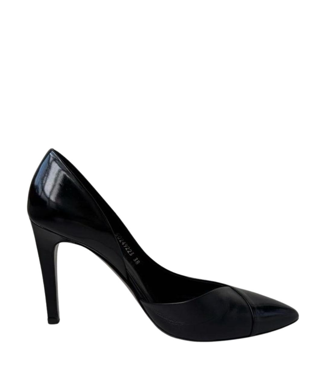 HUGO BOSS Черные кожаные туфли, фото 1