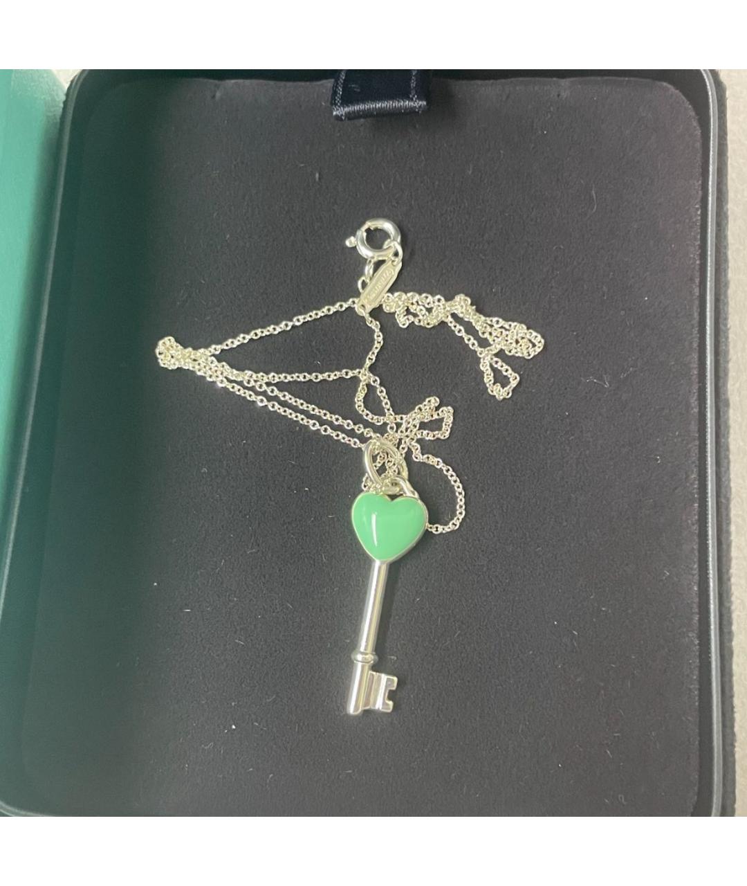 TIFFANY&CO Бирюзовое серебряное колье, фото 5
