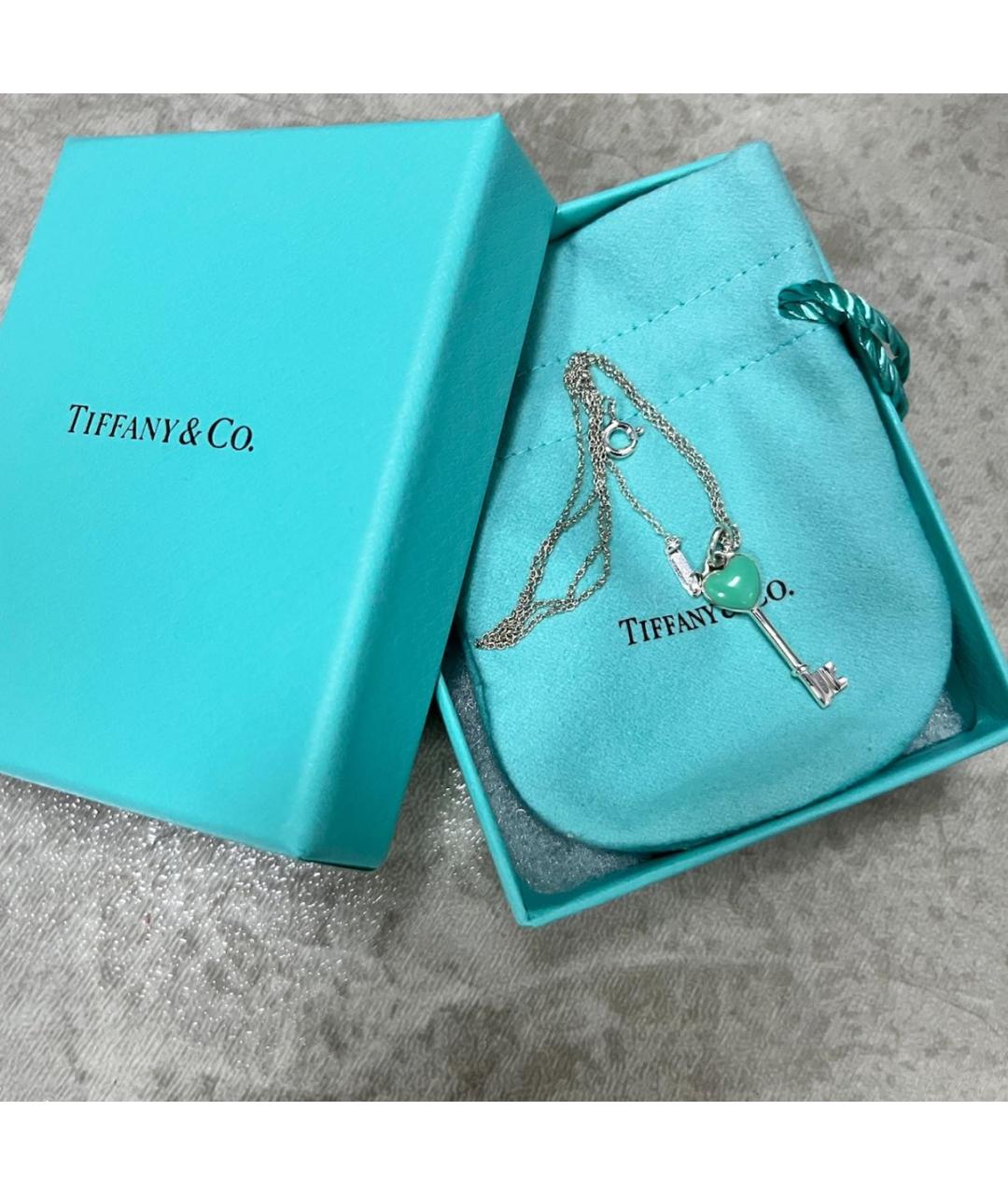 TIFFANY&CO Бирюзовое серебряное колье, фото 4