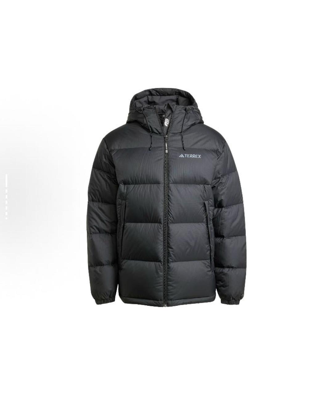 ADIDAS Черный полиэстеровый пуховик, фото 1