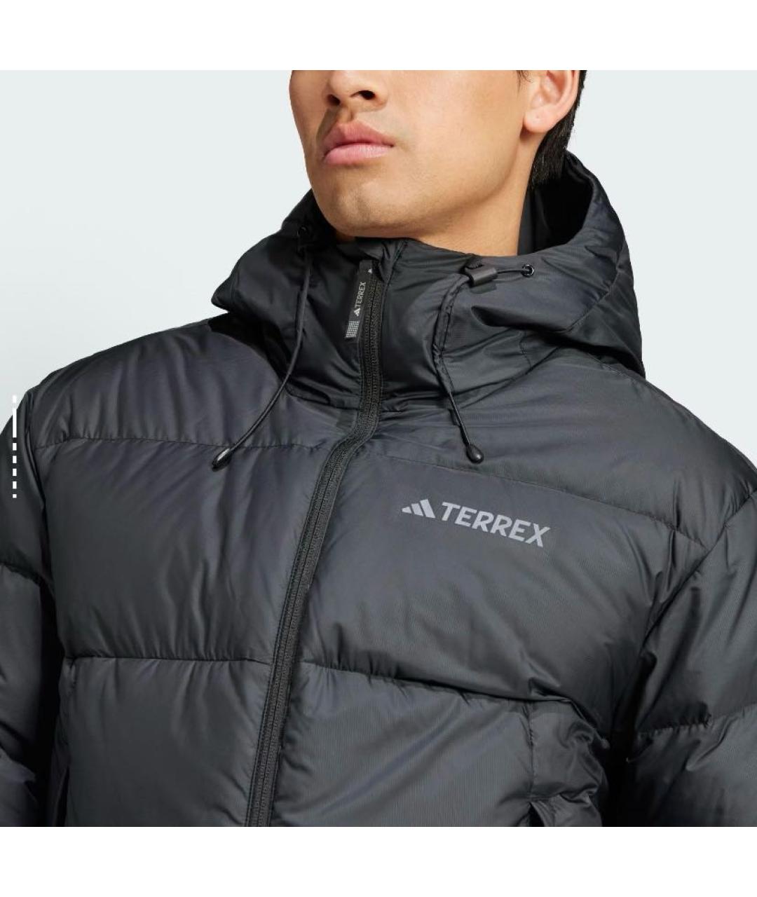 ADIDAS Черный полиэстеровый пуховик, фото 5