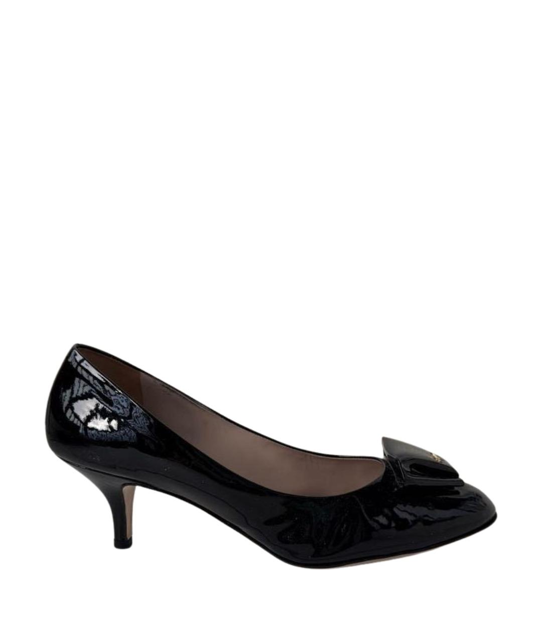 FERRAGAMO Черные туфли из лакированной кожи, фото 1