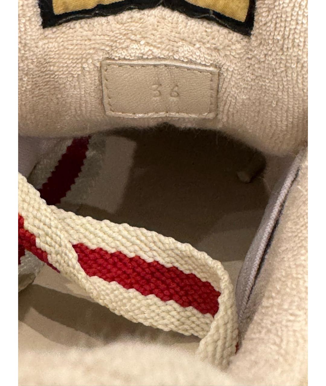 GUCCI Бежевые кеды, фото 5