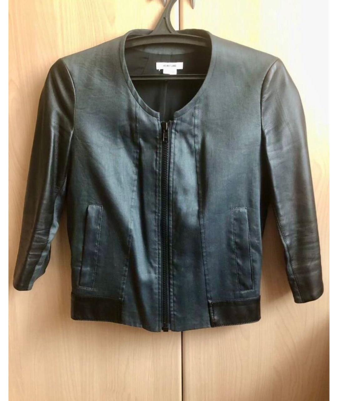 HELMUT LANG Серая кожаная куртка, фото 6