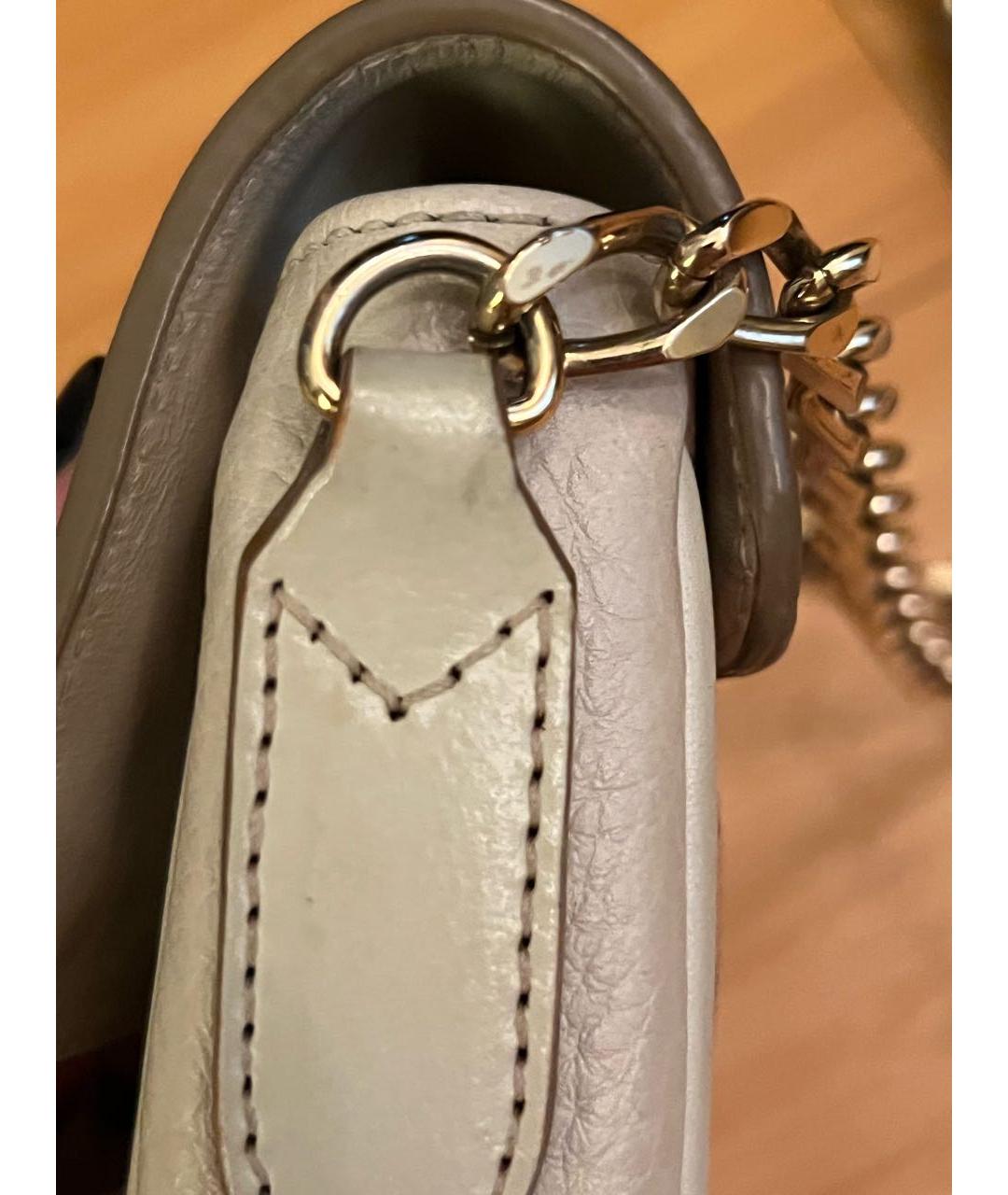 BURBERRY Бежевая кожаная сумка через плечо, фото 3