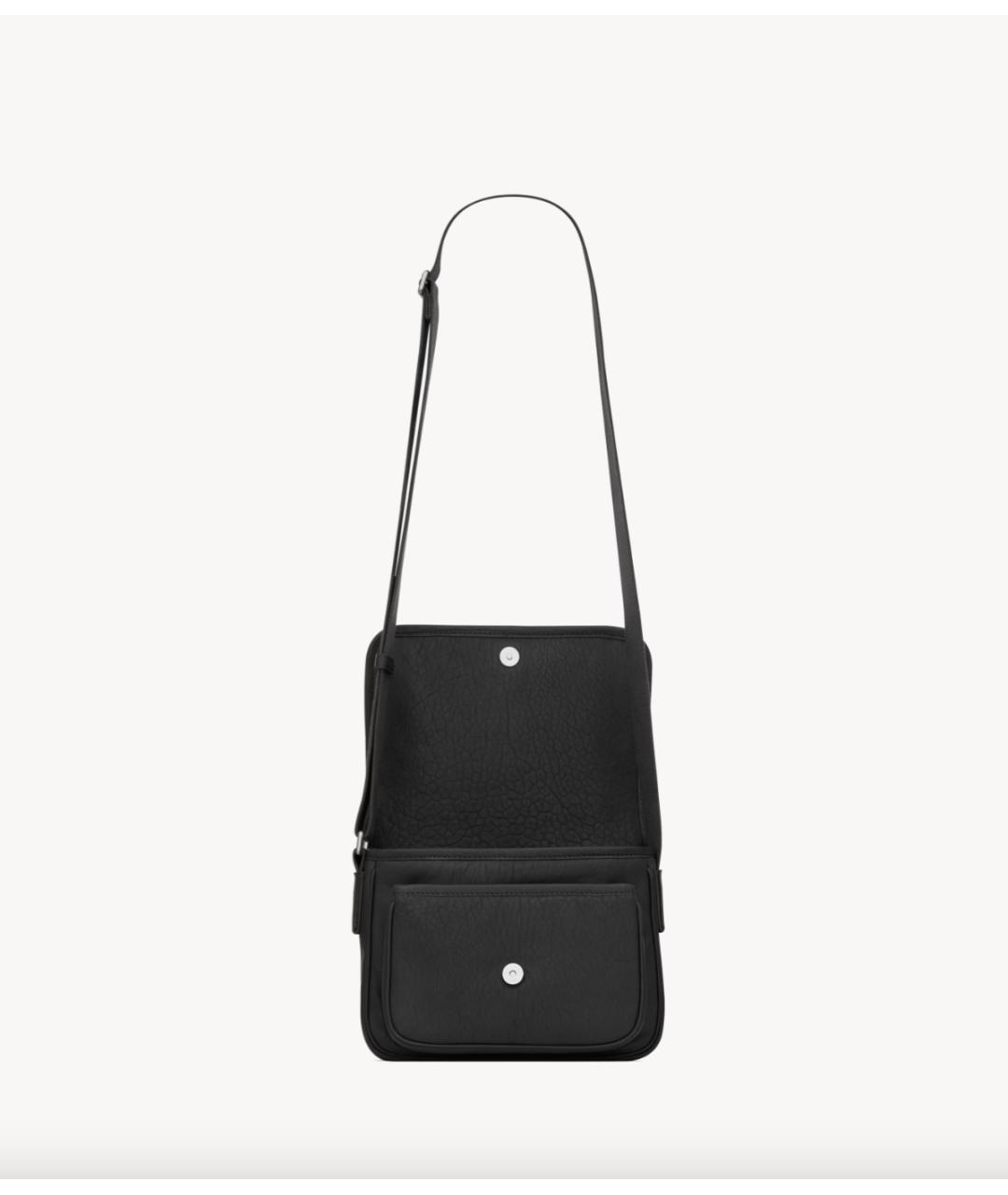 SAINT LAURENT Черная кожаная сумка на плечо, фото 3