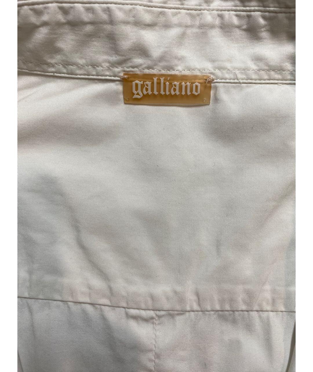 JOHN GALLIANO Белая хлопковая кэжуал рубашка, фото 4