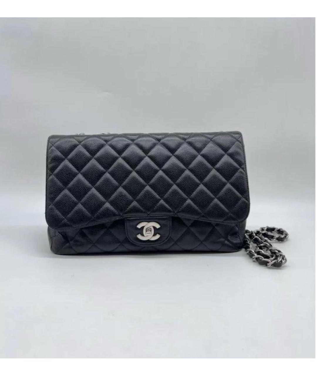 CHANEL Черная кожаная сумка с короткими ручками, фото 2
