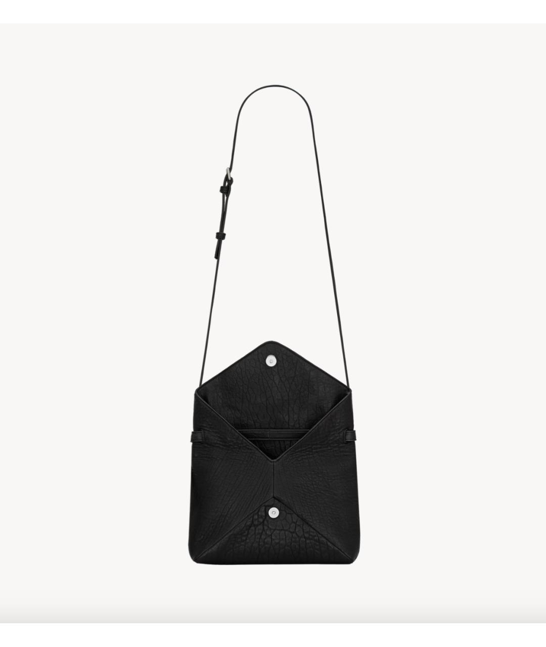 SAINT LAURENT Черная кожаная сумка на плечо, фото 4