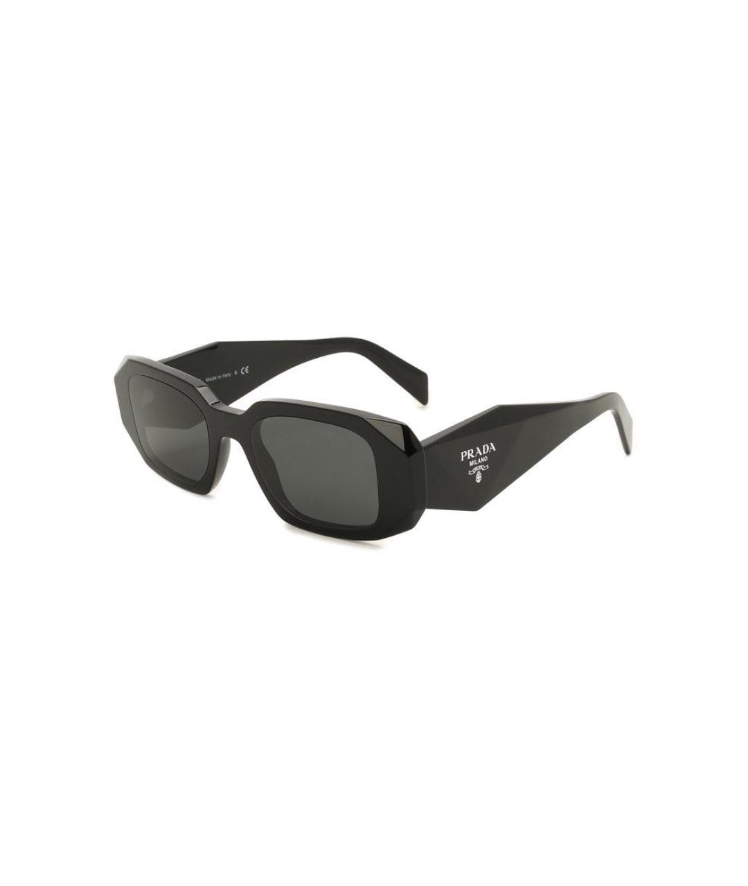 PRADA Черные пластиковые солнцезащитные очки, фото 1