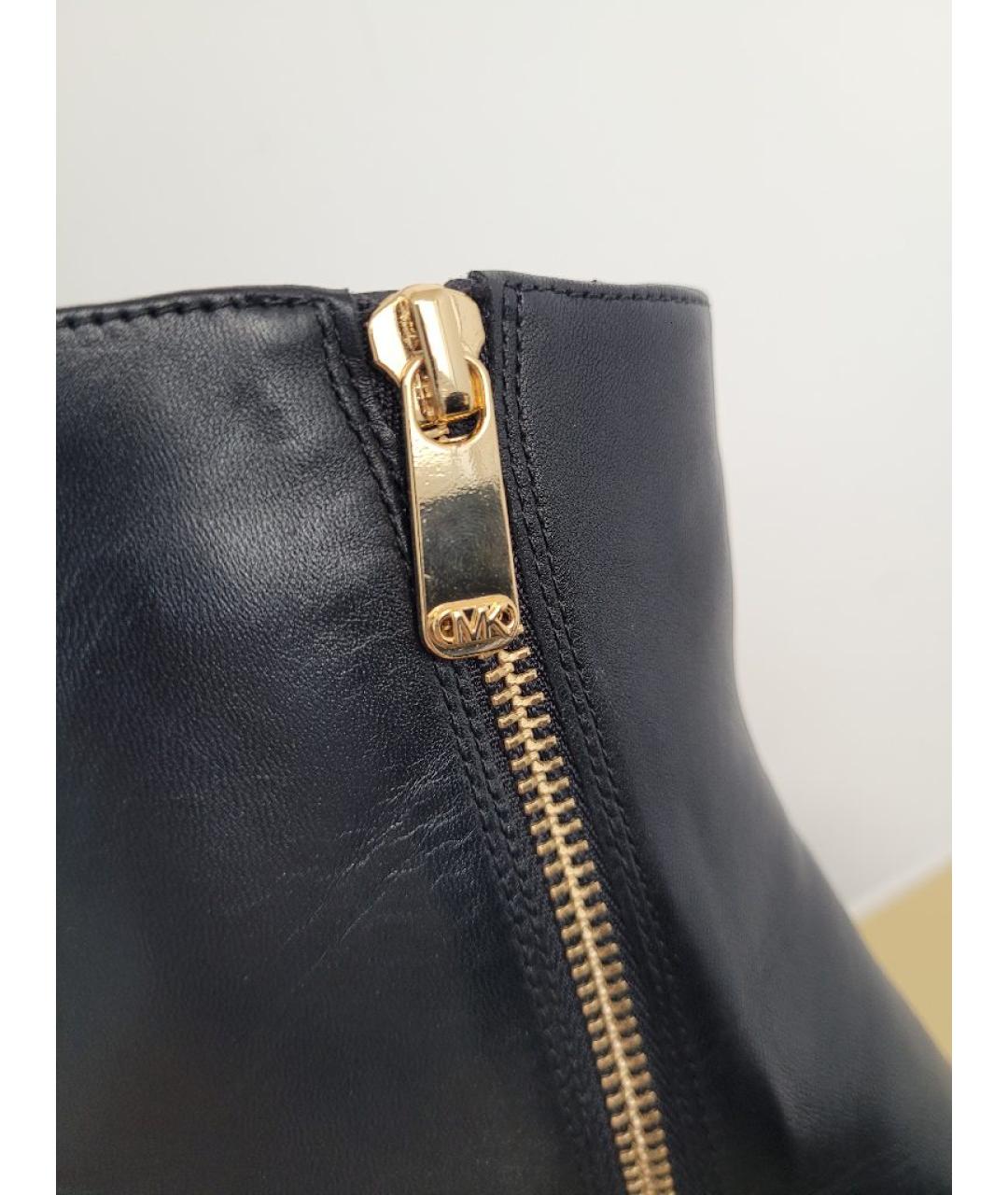 MICHAEL MICHAEL KORS Черные кожаные ботильоны, фото 8