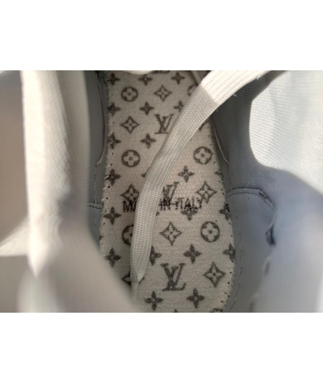 LOUIS VUITTON Белые кожаные низкие кроссовки / кеды, фото 8